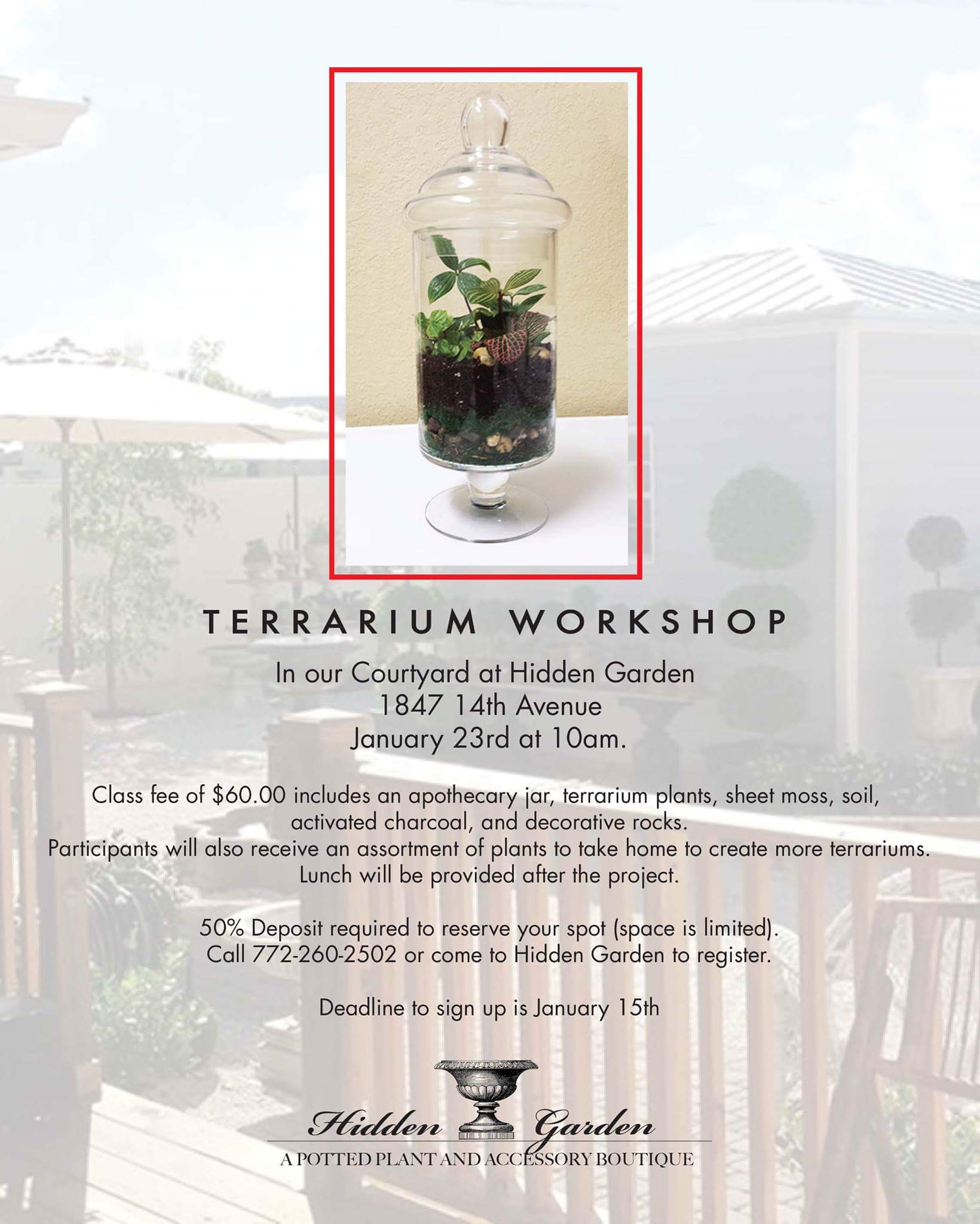 Terrarium Workshop at Hidden Garden